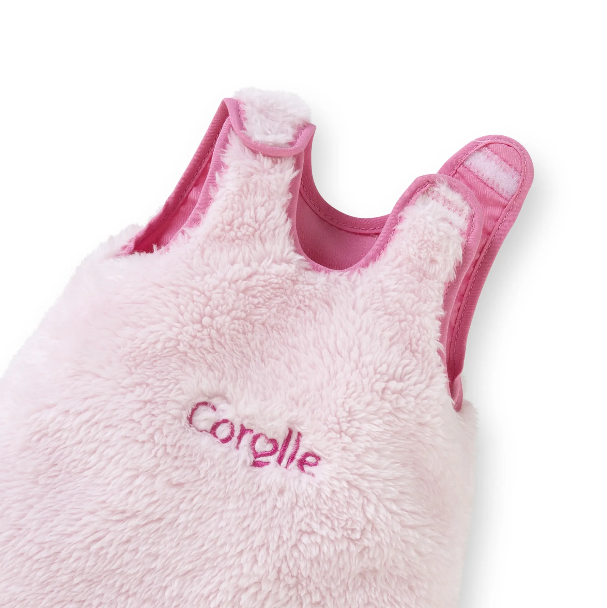 Turbulette Peluche Rose pour poupon 30 cm